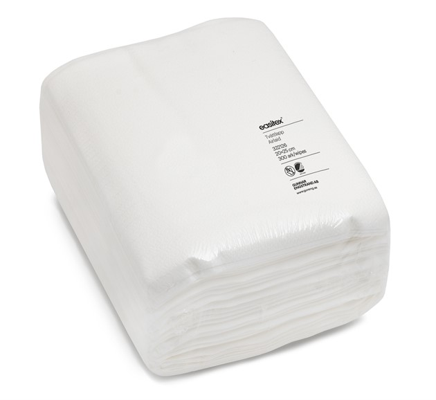 Tvättlapp 1-lag Easitex Airlaid 20x25 cm 300st/fp